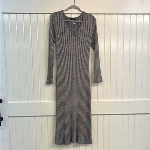 NWT Lane Bryant Silver Long Sleeve Dress Size 18/20W